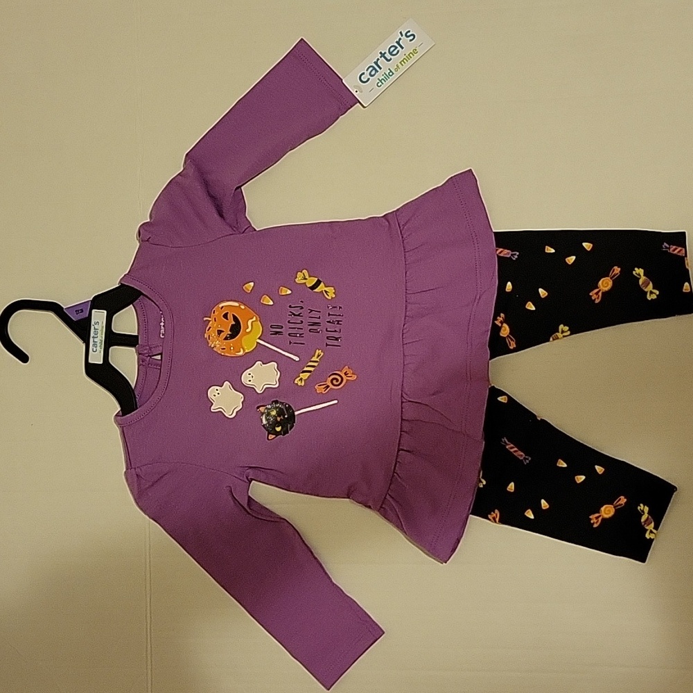NWT: Carter's Child Of Mine NO TRICKS ONLY TREATS Set